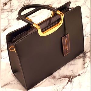 Deluxity Tote Bag/ Purse Black.